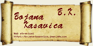 Bojana Kasavica vizit kartica